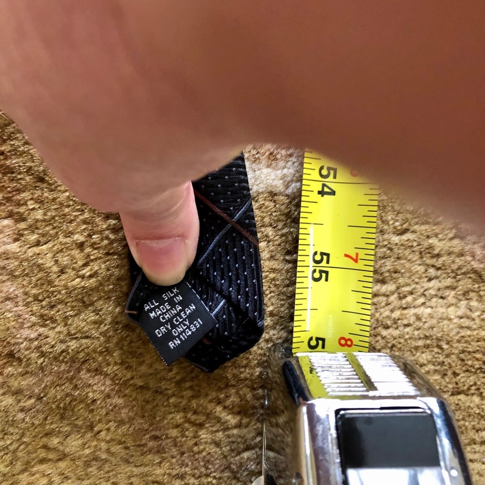 Men’s Pronto Uomo Black Silk Tie EUC - Picture 4 of 6